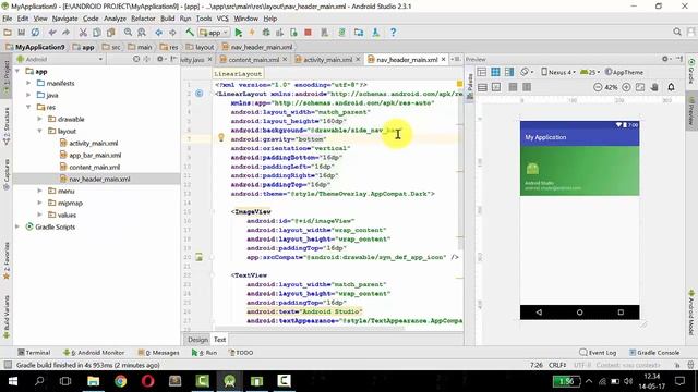 Navigation drawer Android Studio Bangla Tutorial 7। ParT 1 смотреть онлайн