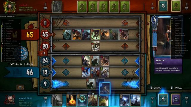 Gwint - Arena #9/E2 - Klątwa Umy i Geralt Carry? смотреть онлайн