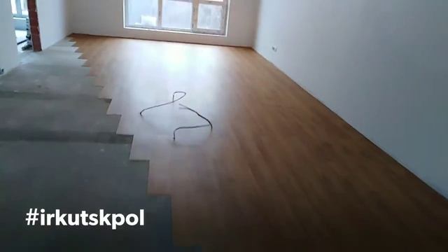 Ремонт пола Иркутск. #irkutskpol. Укладка ПВХ плитки. смотреть онлайн