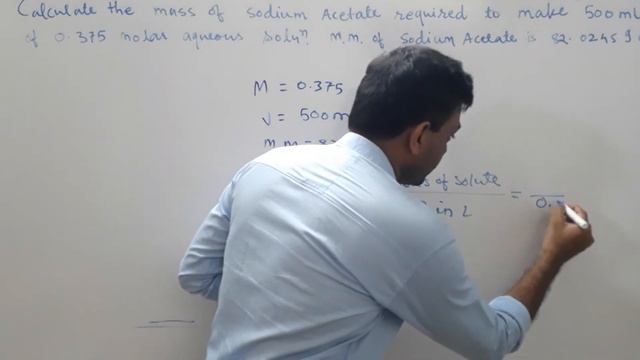 calculate the mass of sodium acetate required to make 500 ml of 0.375 molar aqueous solution. molec смотреть онлайн