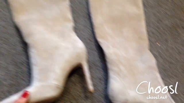 Сапоги - трубы из натуральной замши - Choosl смотреть онлайн