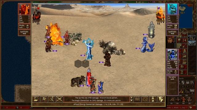 Heroes III - Inferno Vs Conflux (100 Week Unit Growth) смотреть онлайн