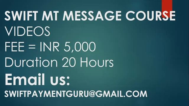 SWIFT MT101 to MT103 Message Example 3 смотреть онлайн