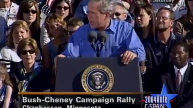 George W Bush Campaign Rally - Chanhassen, MN - Oct 9, 2004 смотреть онлайн