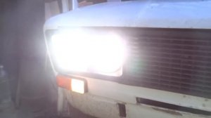 Светодиодная лампа CREE H-4 в фаре ВАЗ 2106. Дубль 2. Видео №69