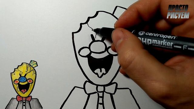 Рисуем МОРОЖЕНЩИКА из игры Ice Scream смотреть онлайн