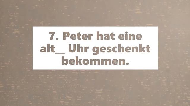 Übungen №10 Adjektiv TEIL 1 Прилагательные смотреть онлайн