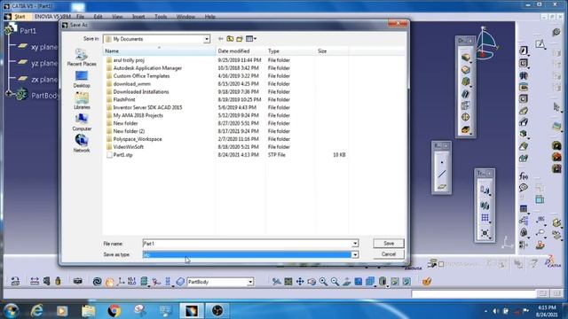 Catia File To Step File- In Telugu