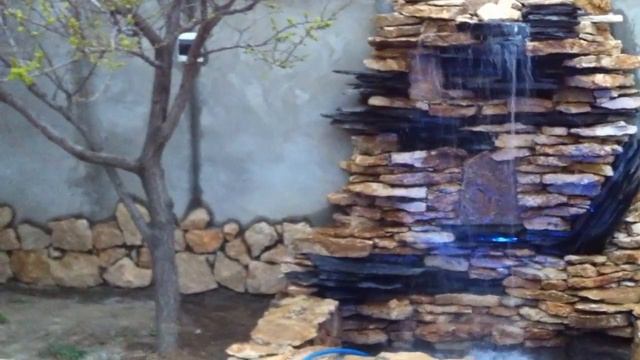 Водопад из природного камня. смотреть онлайн