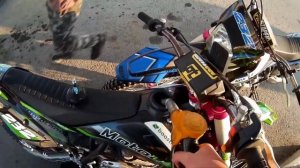 Покатушка на двух мотолендах, стант на Motoland, стант на мото, стант.Motoland xt 300 hs