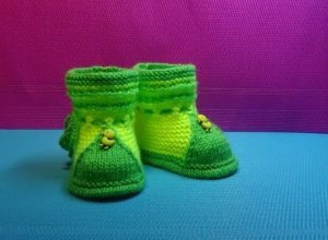 Вязание спицами пинетки УТЯТА #59