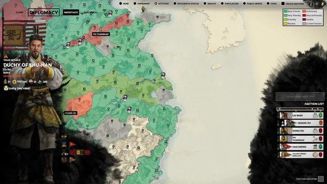 Total War Three Kingdoms Liu Bei restoring the Han Empire and preventing three kingdoms event смотреть онлайн