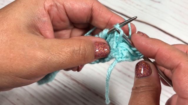 Простые узоры спицами. Узор «Фисташки».