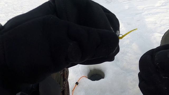 Подсадка на мормышку. Зимняя рыбалка на окуня. смотреть онлайн