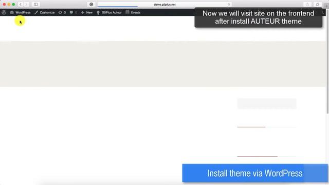 How to instal AUTEUR theme via WordPress смотреть онлайн