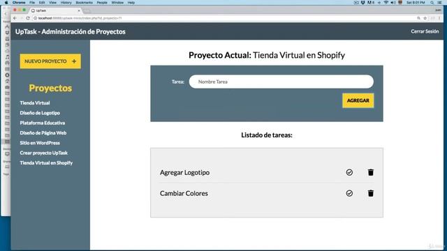 003 UpTask Administrador de Proyectos hecho en HTML5 CSS3 JS Ajax PHP y MySQL смотреть онлайн