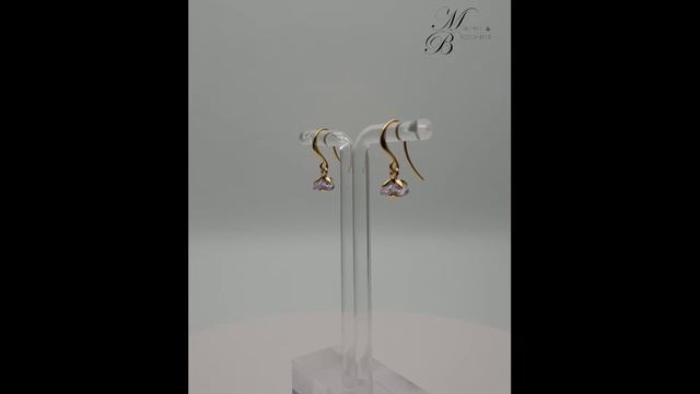 Серьги с горным хрусталём «Сиреневые цветы» смотреть онлайн