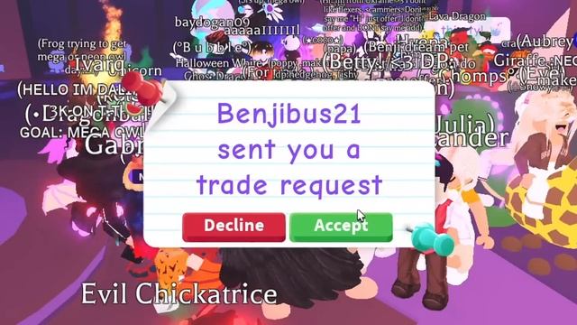 Trading MEGA EVIL CHICKATRICE in Adopt Me! смотреть онлайн