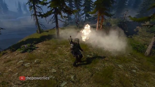 Witcher 3: using Igni and Aard with barrels смотреть онлайн