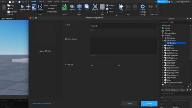 "C" To Crouch! ROBLOX STUDIO смотреть онлайн