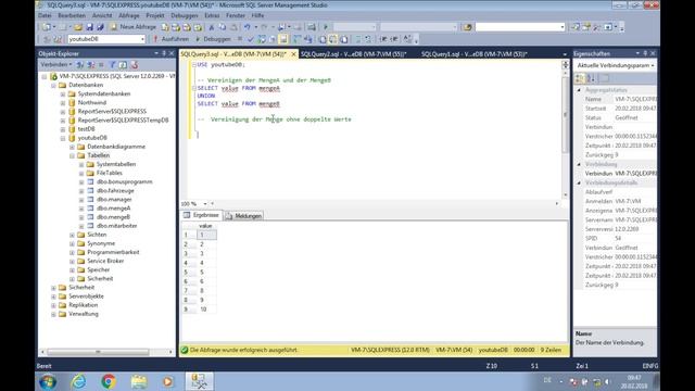5# MSSQL Tutorial, EXCEPT, INTERSECT, UNION, ALL смотреть онлайн