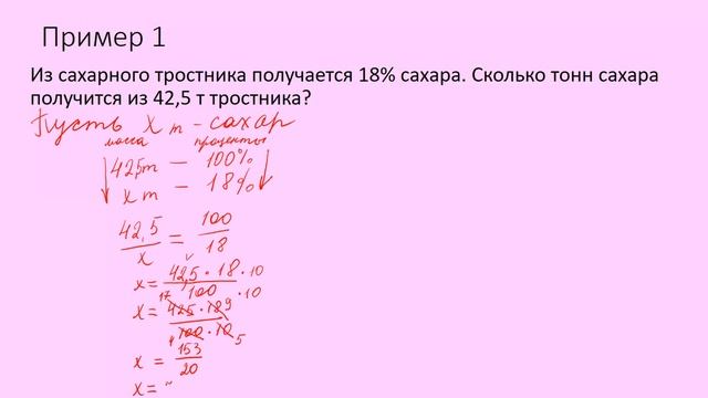 Решение задач на проценты с помощью пропорции. (ч.1) Математика 6 класс смотреть онлайн
