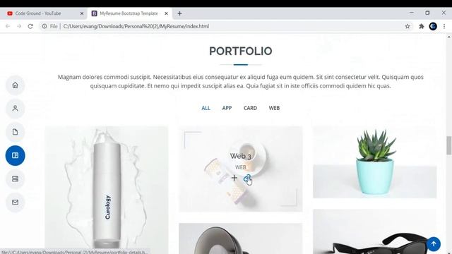 MyResume - Portfolio Website Template Using html, css and Bootstrap with Free Source code смотреть онлайн