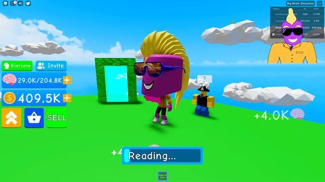 RIDICULOUS 1,000,000 IQ Big Brain Simulator Roblox смотреть онлайн