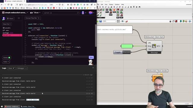 9.2 Programming a Simple WebSocket Client in Grasshopper - Fun with WebSockets! смотреть онлайн