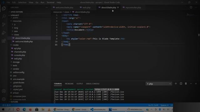 Control View By Controllers in Laravel |PHP Laravel Course| URDU| Hindi | Lec-41| смотреть онлайн