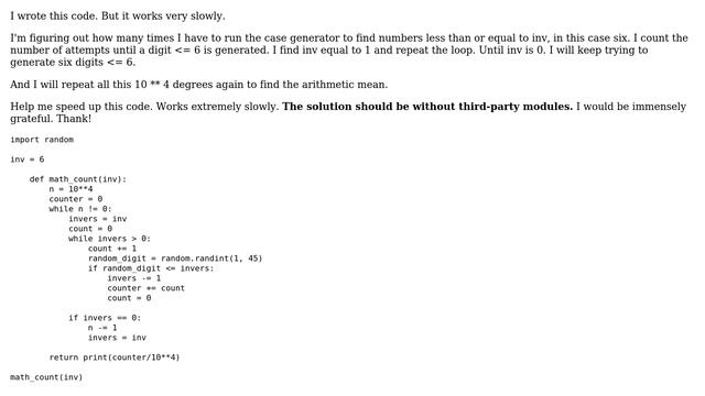 How can I speed up my calculations with loops? Python? смотреть онлайн