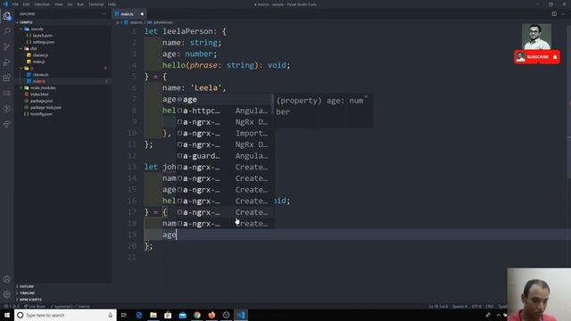 35. Interfaces in Typescript. Define the structure of the object using the interface. смотреть онлайн
