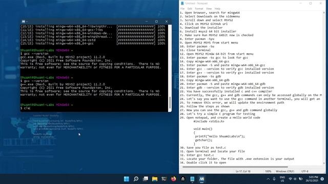 How to Install Mingw-w64 in Windows 11 (GCC Compiler) смотреть онлайн