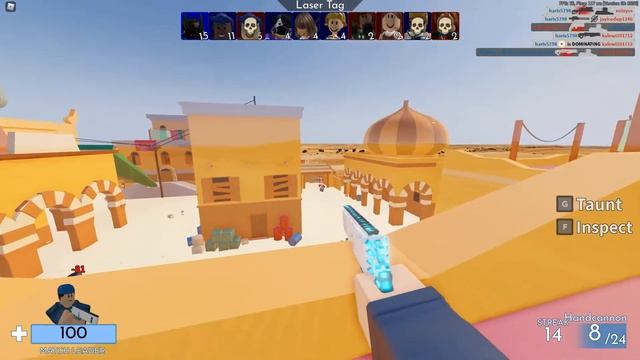 Roblox Arsenal Laser Tag - ZERO DEATHS !!! Streak of 30 !!! смотреть онлайн
