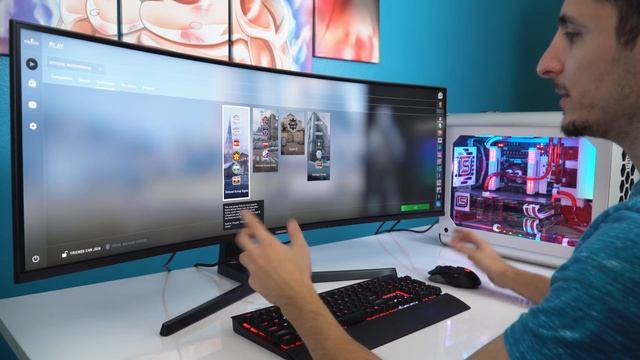 Gaming on the Samsung 43" SUPER Ultrawide Curved Monitor - CJ89 смотреть онлайн