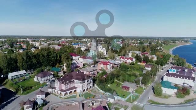 Город Мышкин, Ярославская область. Аэросъемка.