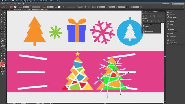 Основы работы в Adobe Illustrator (часть 3 - маски, группы, иерархия объектов) смотреть онлайн