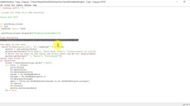 Oasys Frew Tutorial: Batch Analysis смотреть онлайн