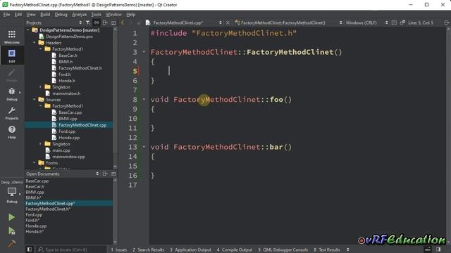 Design Patterns in C++/Qt - Factory Method (1) смотреть онлайн