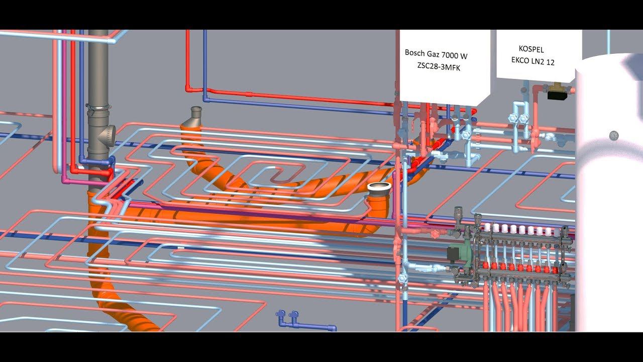 ArchiCAD. MEP Modeler. Труба теплого пола с подсчетом длины