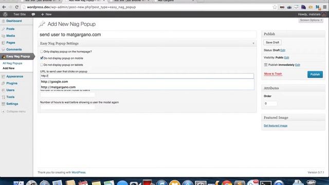 Easy Nag Popup plugin for WordPress Demonstration смотреть онлайн