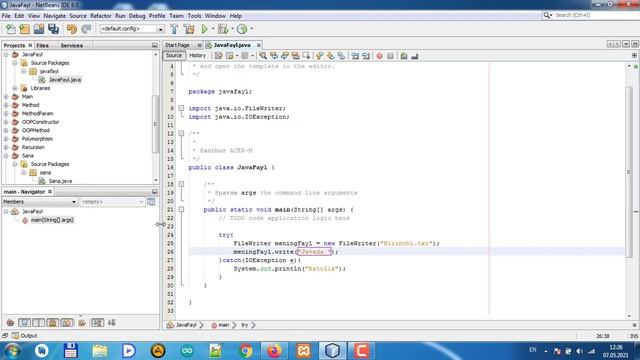 Java Dasturlash 28-online dars (Fayl yaratish) смотреть онлайн