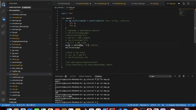 Golang-4: Create,update,add,delete a Map in golang, Interface{} смотреть онлайн