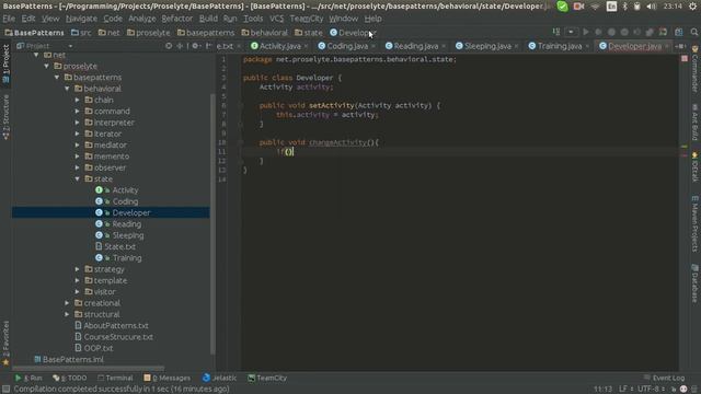 Java. Шаблон проектирование - State (Состояние) смотреть онлайн