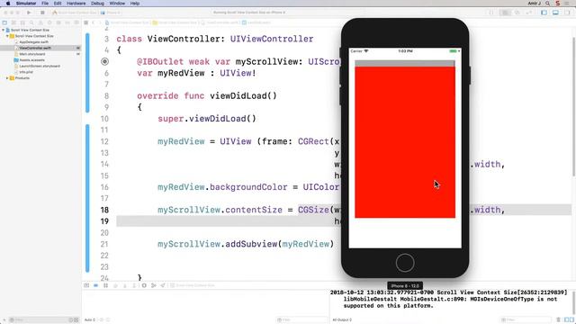 iOS SDK Scroll View Content Size смотреть онлайн