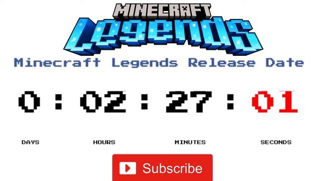 Minecraft legends countdown to release date! (ENGLAND-LONDON TIMEZONE) смотреть онлайн