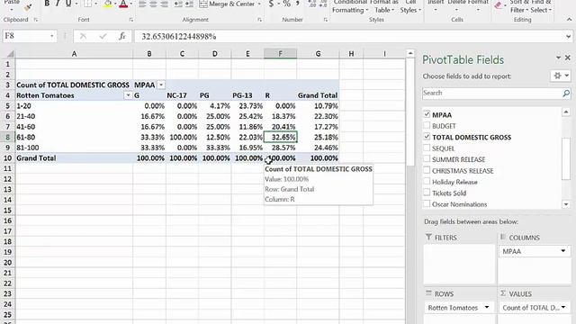 Excel 2016 Simple Pivot Contingency Tables смотреть онлайн