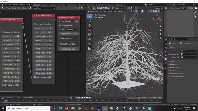 how to create procedural trees with Mtree free blender addon vs expensive speedtree program смотреть онлайн