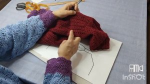 мастер класс по вязанию реглана погона крючком. Подробный разбор вязания полувера.#вязаниекрючком.