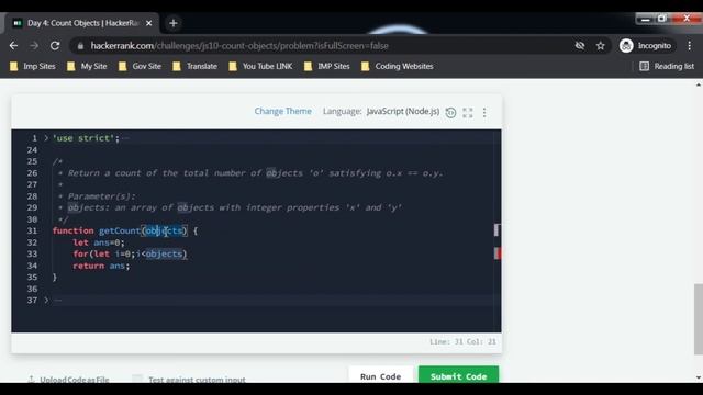 JS 13 - Count Objects (Hackerrank 10 Days of Javascript) | Hindi | Best on YT | Code in Description смотреть онлайн